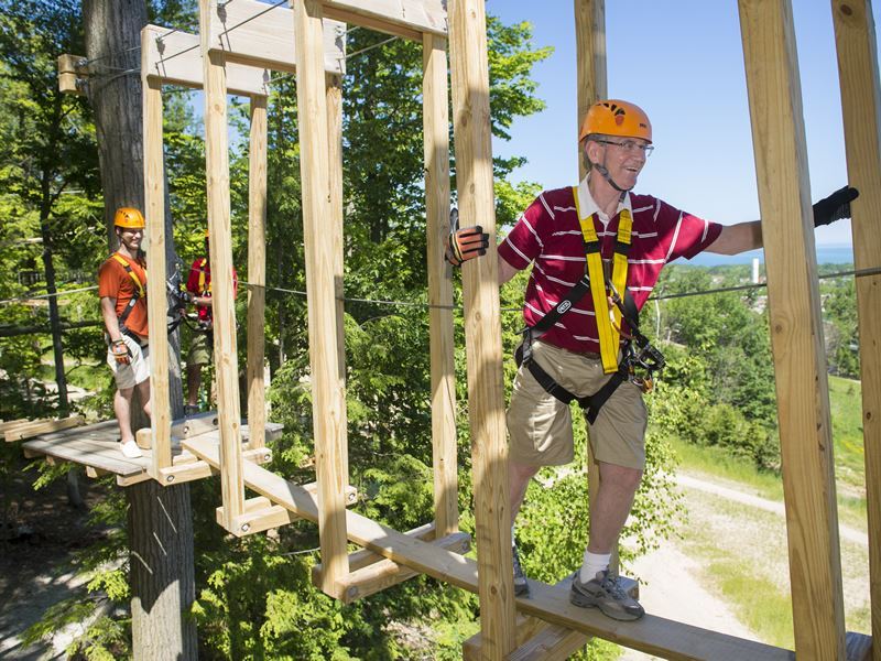 aerial adventure trail at blue mountain resort