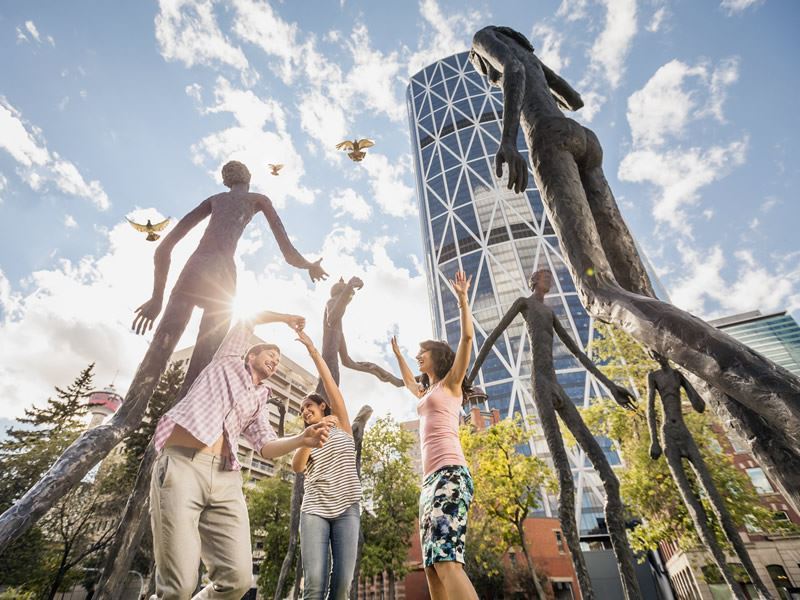 family of man sculpture calgary