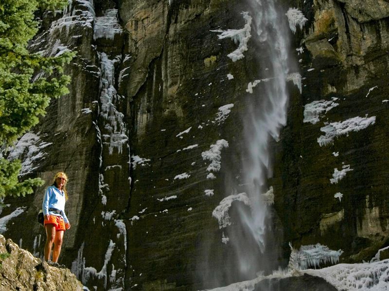 hiking to telluride bridal veil falls colorado